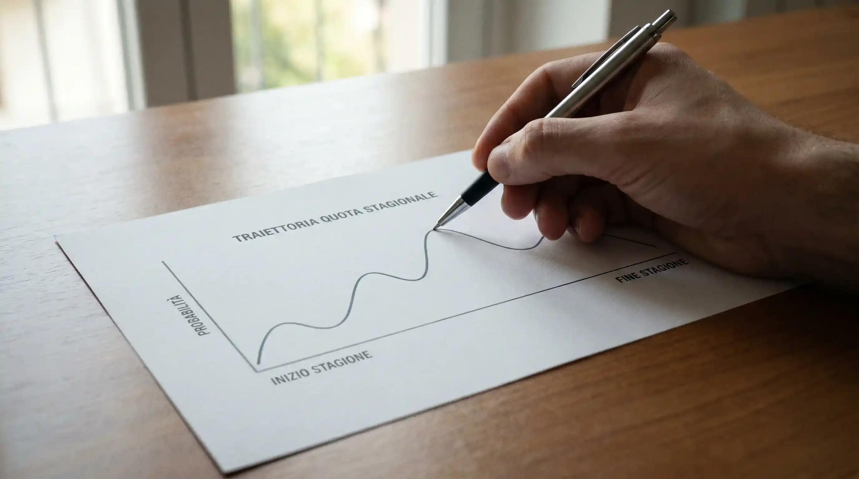 Grafico semplice che traccia la variazione di una quota MVP nel tempo