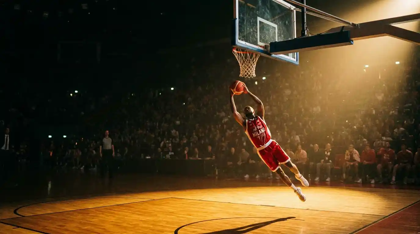 Olimpia Milano in azione al Forum di Assago durante una partita della stagione 2025-26