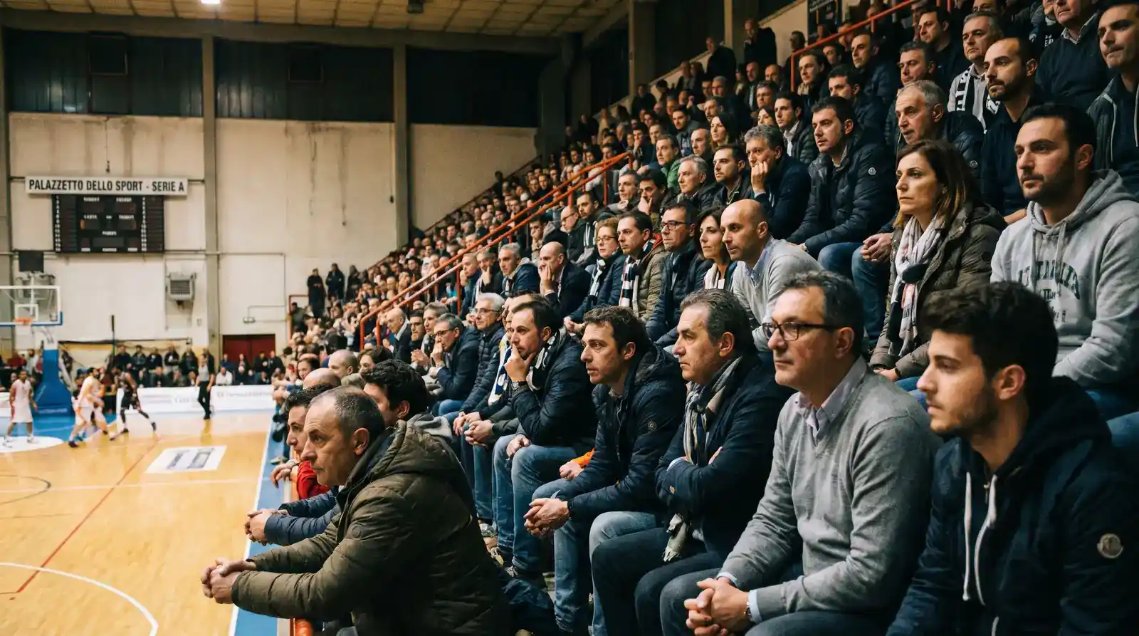 Tifosi italiani in tribuna durante una partita di Serie A LBA