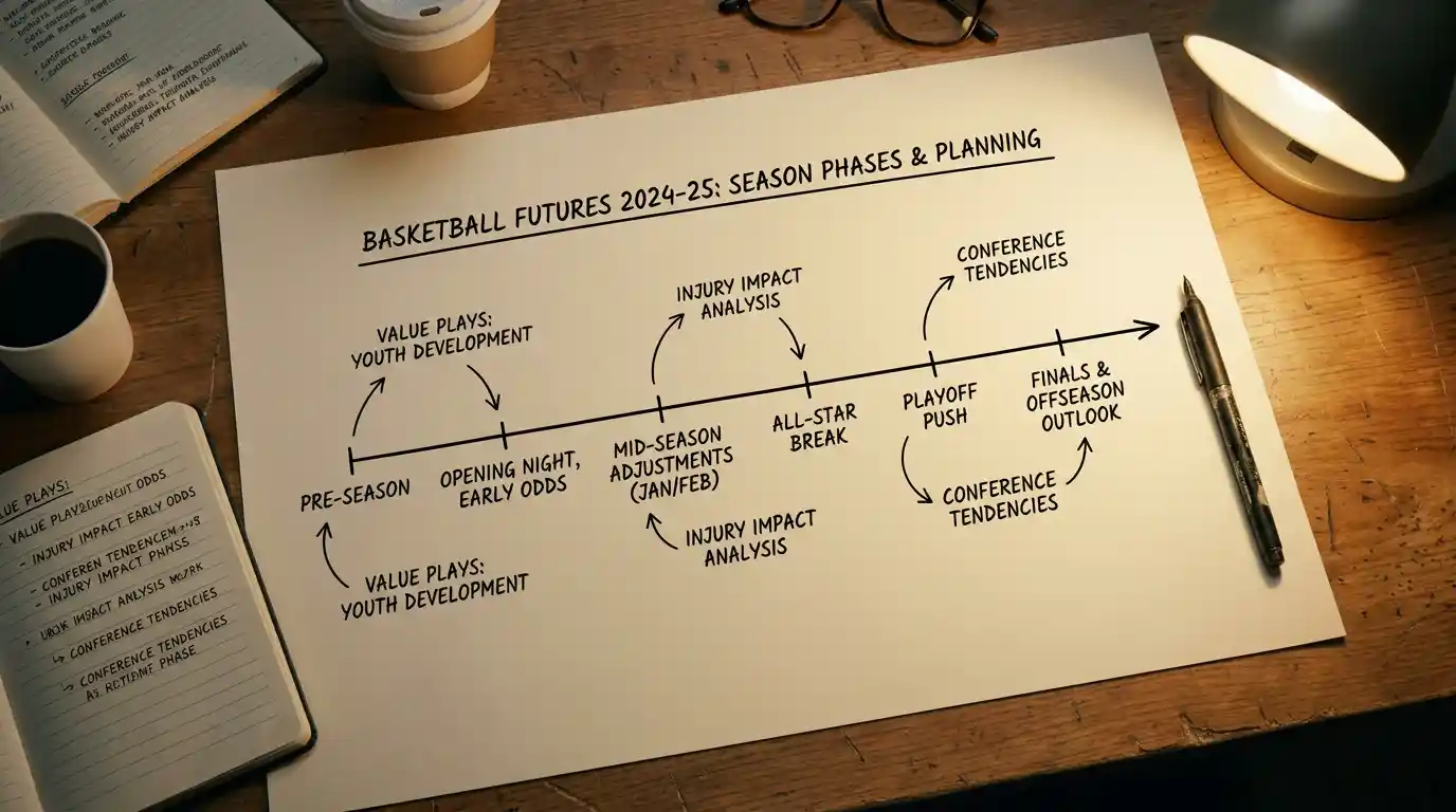 Timeline disegnata a mano per la pianificazione antepost stagionale