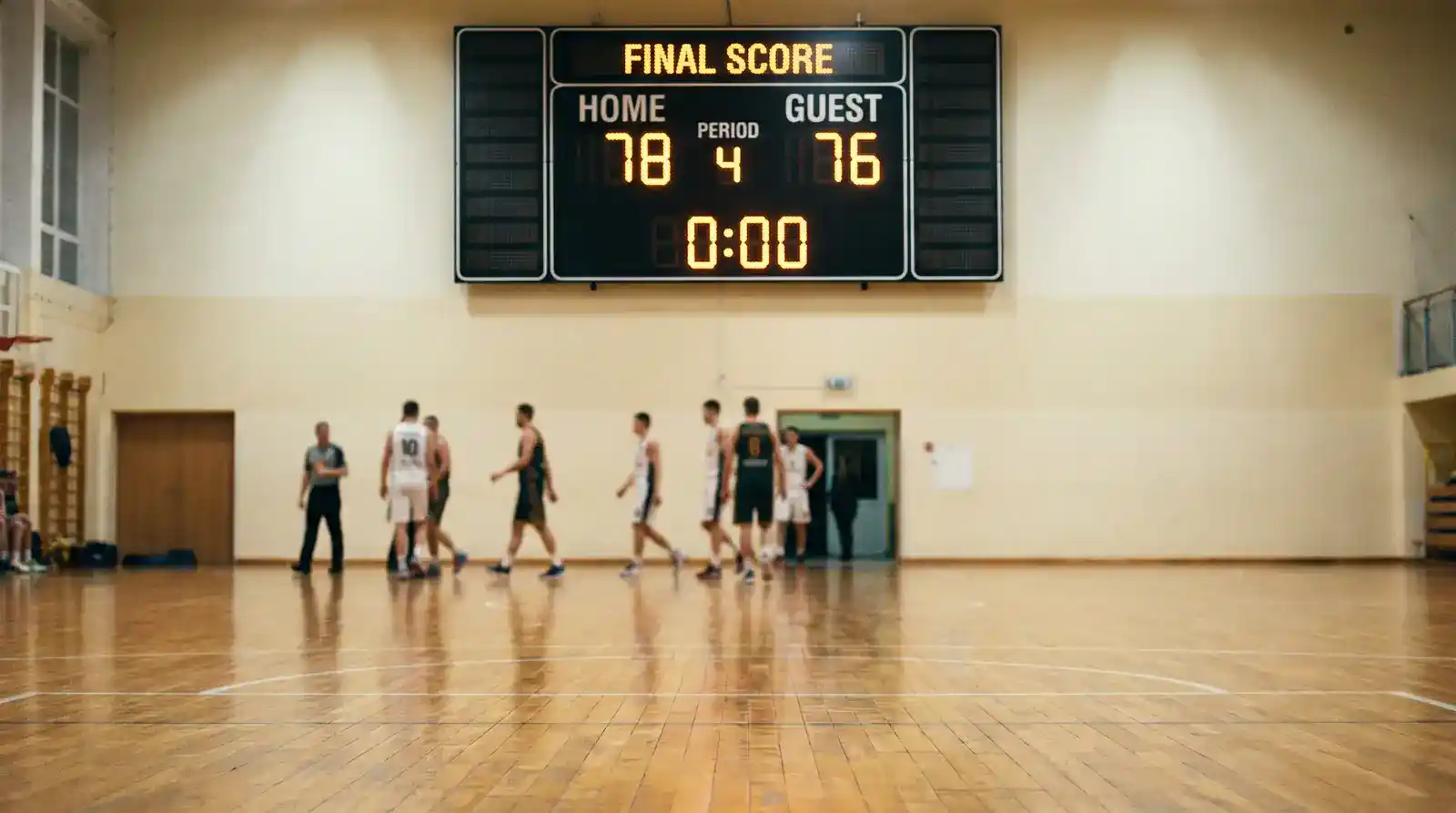 Tabellone segnapunti di una gara decisiva di fine regular season Eurolega