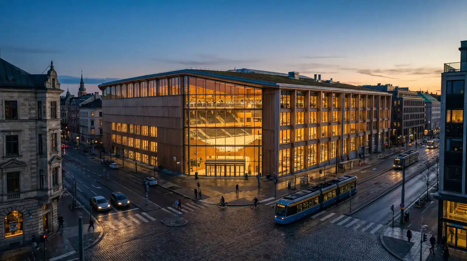 Esterno di un palazzetto designato come sede della Final Four di Eurolega