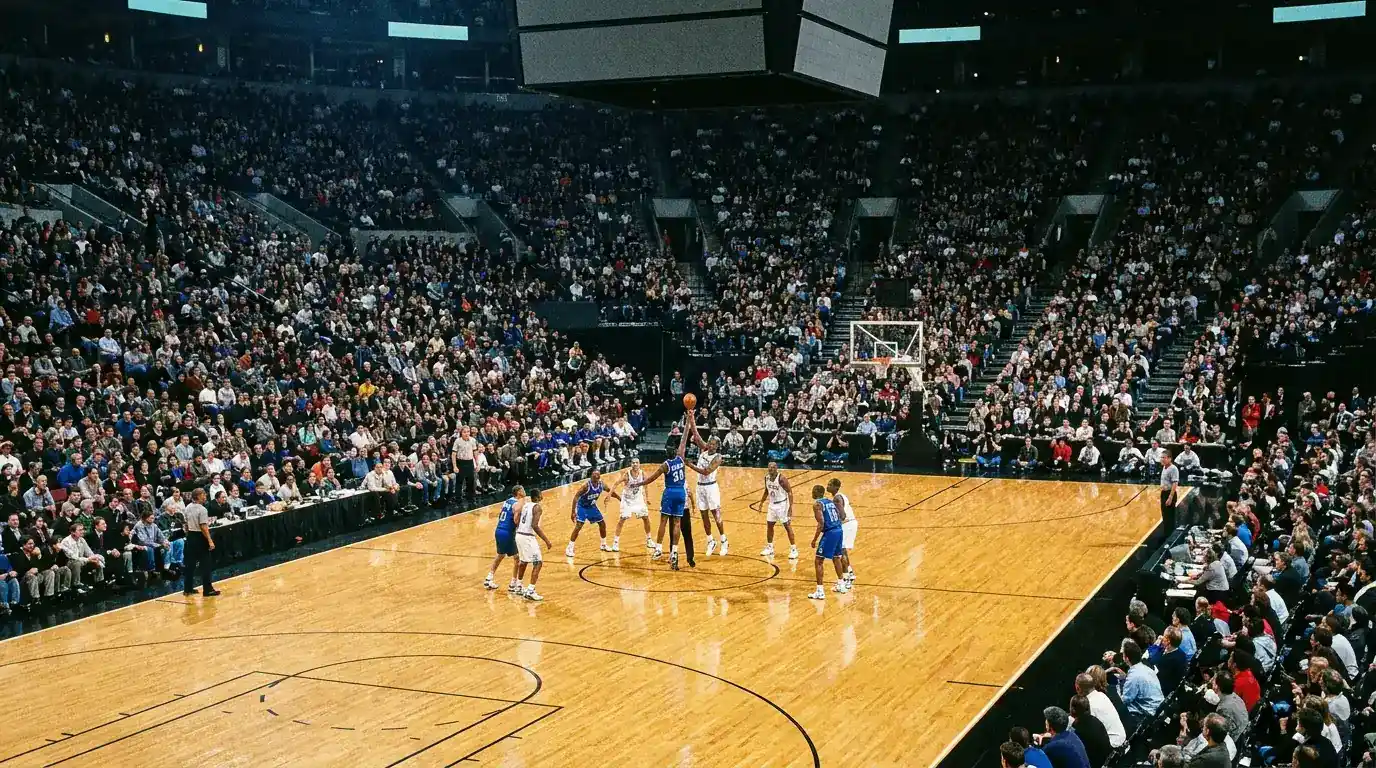 Arena NBA gremita all'inizio di una partita della stagione regolare 2025-26